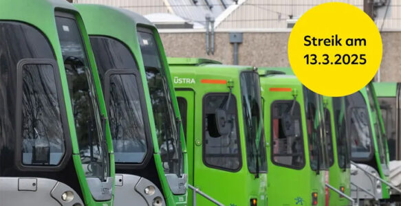 Busse und Bahnen der Üstra werden am Donnerstag bestreikt